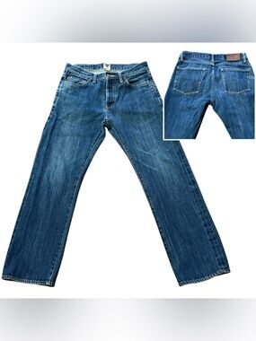 Tellason Men’s Ankara Straight Leg z Medium Wash Blue Size 31 x 29